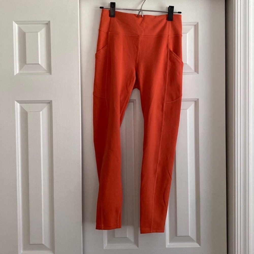 Lululemon orange invigorating high rise tights